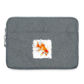 Koi Watercolor Carp - Laptop bag 15" - heather grey - Front