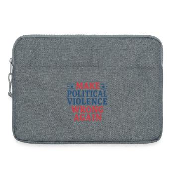 Politische Gewalt wieder falsch machen - Laptoptasche 15" - Grau meliert - Vorne