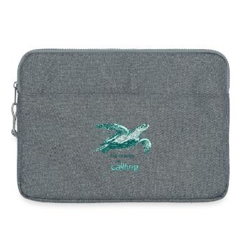 The Ocean Is Calling - Sea Animal Turtle - Laptop bag 15" - heather grey - Front