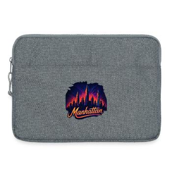 Manhattan City New York Silhouette Gift - Laptop bag 15" - heather grey - Front