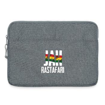 Lettrage Jah Rastafari aux couleurs du drapeau - Sacoche pour ordinateur portable 15 pouces - gris chiné - Devant