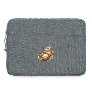 Cartoon Baby Drache Illustration - Laptoptasche 15" - Grau meliert - Vorne