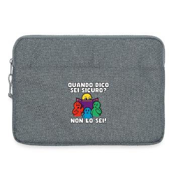 « Êtes-vous sûr ? » – Vous ne l’êtes pas. - Sacoche pour ordinateur portable 15 pouces - gris chiné - Devant