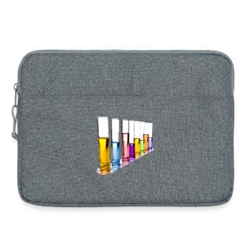 Modèle de tubes à essai arc-en-ciel - Sacoche pour ordinateur portable 15 pouces - gris chiné - Devant