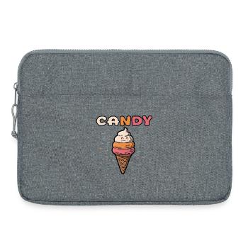 Crème glacée - bonbons - Sacoche pour ordinateur portable 15 pouces - gris chiné - Devant