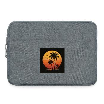 Palm Tree Summer Sunset - Laptop bag 15" - heather grey - Front