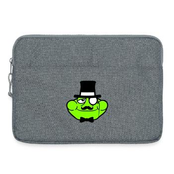 Mr Frog Sir Mr. Rich Monocle Glasses Top Hat - Laptop bag 15" - heather grey - Front