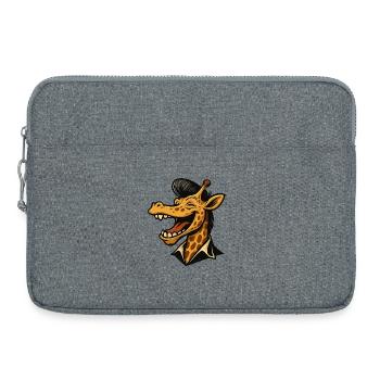 Stretch with Style – Cool Giraffe - Laptop bag 15" - heather grey - Front