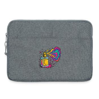 Explosion de couleurs de parfum néon - Sacoche pour ordinateur portable 15 pouces - gris chiné - Devant