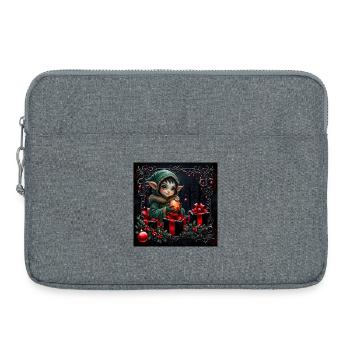 Weihnachtself in festlicher Szene - Laptoptasche 15" - Grau meliert - Vorne