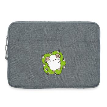 Enchanted sheep in spring - Laptop bag 15" - heather grey - Front