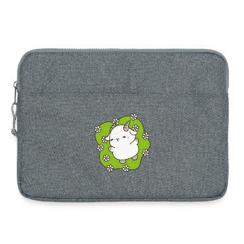Kawaii Lamb Daisies - Laptop bag 15" - heather grey - Front