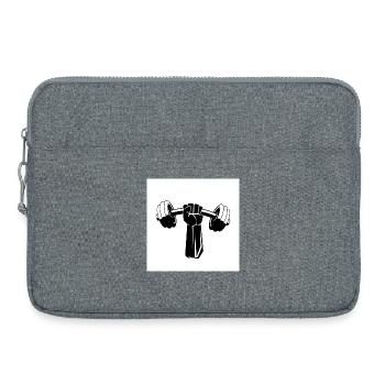 Kraftfist Dumbbell Strength - Laptop bag 15" - heather grey - Front