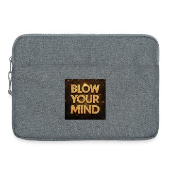 Époustouflez vos lettres de diamant en or - Sacoche pour ordinateur portable 15 pouces - gris chiné - Devant