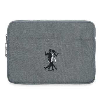 Dancing Couple - Cool Silhouette Logo - Laptop bag 15" - heather grey - Front