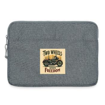 Two Wheels, Infinite Freedom - Laptop bag 15" - heather grey - Front