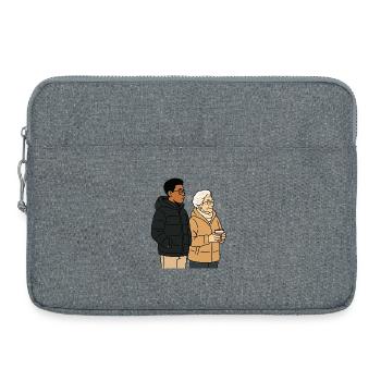 Oma Karin mit dem Enkel - Laptoptasche 15" - Grau meliert - Vorne