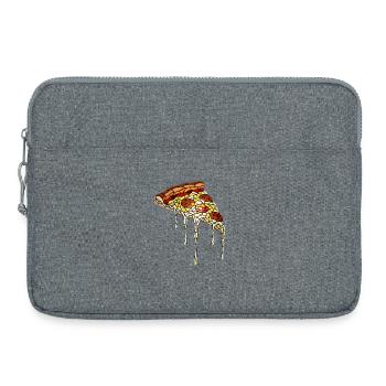 Pizza Mosaik: Künstlerisches Glasmalerei Design - Laptoptasche 15" - Grau meliert - Vorne