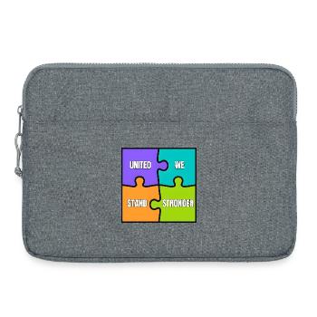 UNITED WE STAND STRONGER - Laptop bag 15" - heather grey - Front