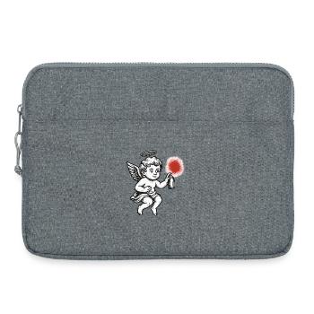Angel Spray: Buntes Graffiti - Laptoptasche 15" - Grau meliert - Vorne