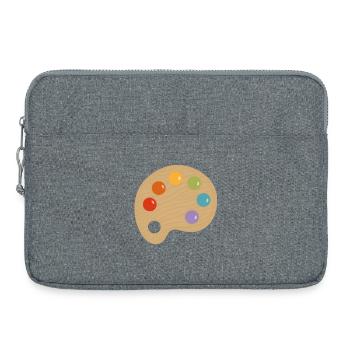Paint Palette Charm - Laptop bag 15" - heather grey - Front