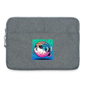 Kugelfisch - Laptoptasche 15" - Grau meliert - Vorne
