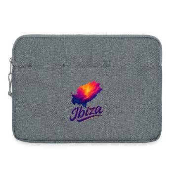 Île d’Ibiza Holiday Silhouette Cadeau d’été pour enterrement de vie de garçon - Sacoche pour ordinateur portable 15 pouces - gris chiné - Devant