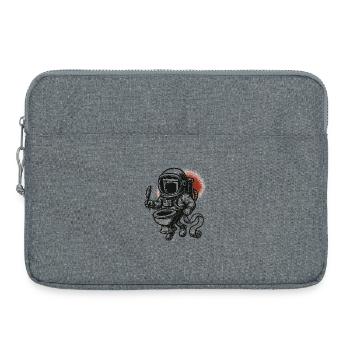Astronaute dans les toilettes - Sacoche pour ordinateur portable 15 pouces - gris chiné - Devant