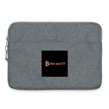 Bitcoin please what saying - Laptop bag 15" - heather grey - Front