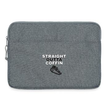 Straight Outta Coffin Skeleton Design - Laptop bag 15" - heather grey - Front