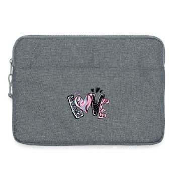 Love Kaleido Heart Pattern - Laptop bag 15" - heather grey - Front