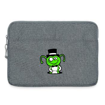 Caterpillar Top Hat Monocle Gentleman Empire Hole Bottom - Laptop bag 15" - heather grey - Front