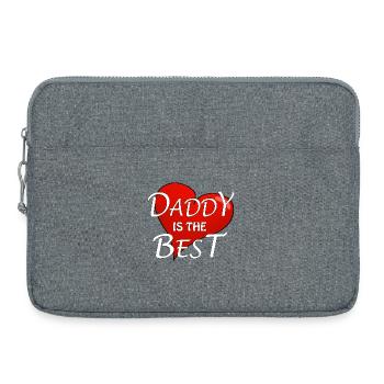 PAPA EST LE MEILLEUR - Sacoche pour ordinateur portable 15 pouces - gris chiné - Devant