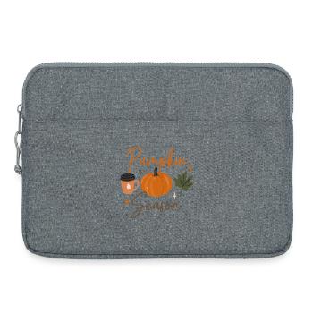 Illustration de la saison des citrouilles d’automne - Sacoche pour ordinateur portable 15 pouces - gris chiné - Devant