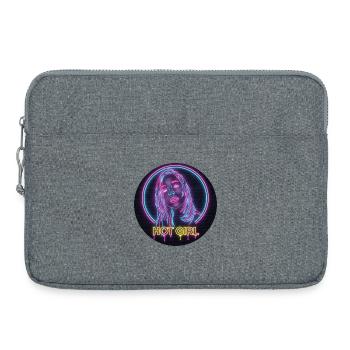 Neon Hot Girl - Laptoptasche 15" - Grau meliert - Vorne