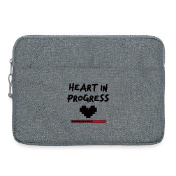 HEART IN PROGRESS Statement - Laptop bag 15" - heather grey - Front