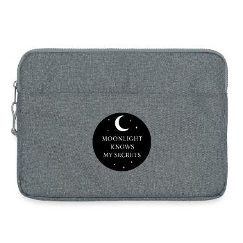 Moonlight Knows My Secrets Mystic Moon - Laptop bag 15" - heather grey - Front