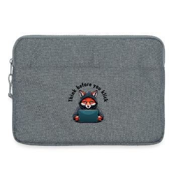 Think Before You Click - Cyber Security - Laptop bag 15" - heather grey - Front