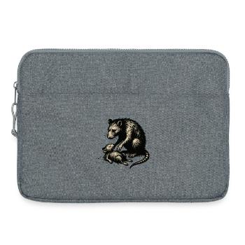 Rat mother and offspring vintage - Laptop bag 15" - heather grey - Front