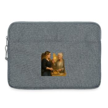 Herzliche Nachbarschaftsszene - Laptoptasche 15" - Grau meliert - Vorne