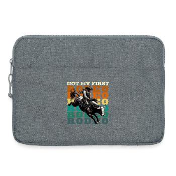Pas mon premier rodeo vintage cowboy - Sacoche pour ordinateur portable 15 pouces - gris chiné - Devant