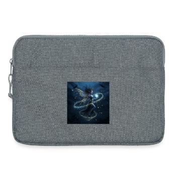 Fée magique de la lune à la lumière de la nuit - Sacoche pour ordinateur portable 15 pouces - gris chiné - Devant