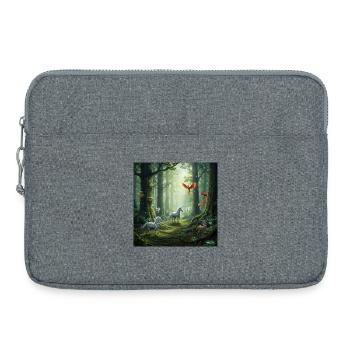 Conte de fées Forêt Licorne Scène de phénix - Sacoche pour ordinateur portable 15 pouces - gris chiné - Devant