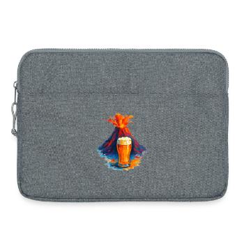 Vulkan Beer Art Watercolors - Laptop bag 15" - heather grey - Front