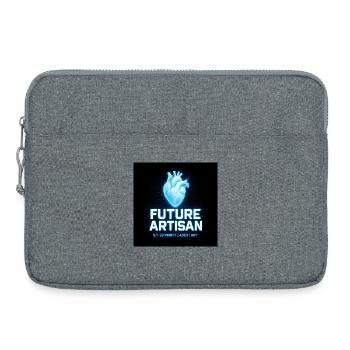 Futur Artisan Coeur Néon - Sacoche pour ordinateur portable 15 pouces - gris chiné - Devant