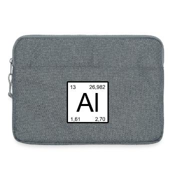 AI Aluminum Periodic Table Style Design - Laptop bag 15" - heather grey - Front