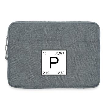 Phosphore P symbole Symbole d’époque Impression d’art - Sacoche pour ordinateur portable 15 pouces - gris chiné - Devant
