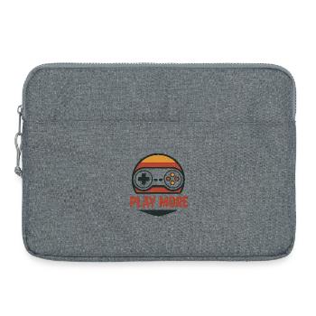 Retro Controller Motiv Play More - Laptoptasche 15" - Grau meliert - Vorne