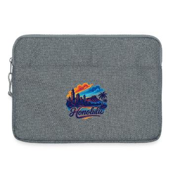 Honolulu Waikiki Capital Hawaii Aloha Gift - Laptop bag 15" - heather grey - Front