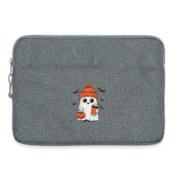 Cute Ghost for Halloween - Laptop bag 15" - heather grey - Front